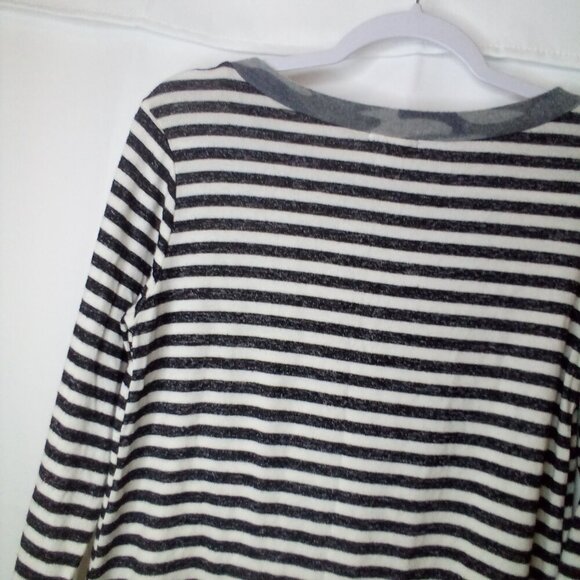 143 Story by Line Up Shirt women S Long Sleeve Soft Stretch Stripe Camo - Picture 13 of 15